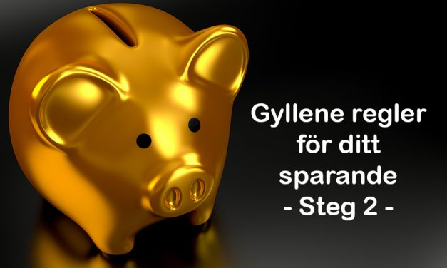 Steg 2 – Gyllene regler för ditt sparande